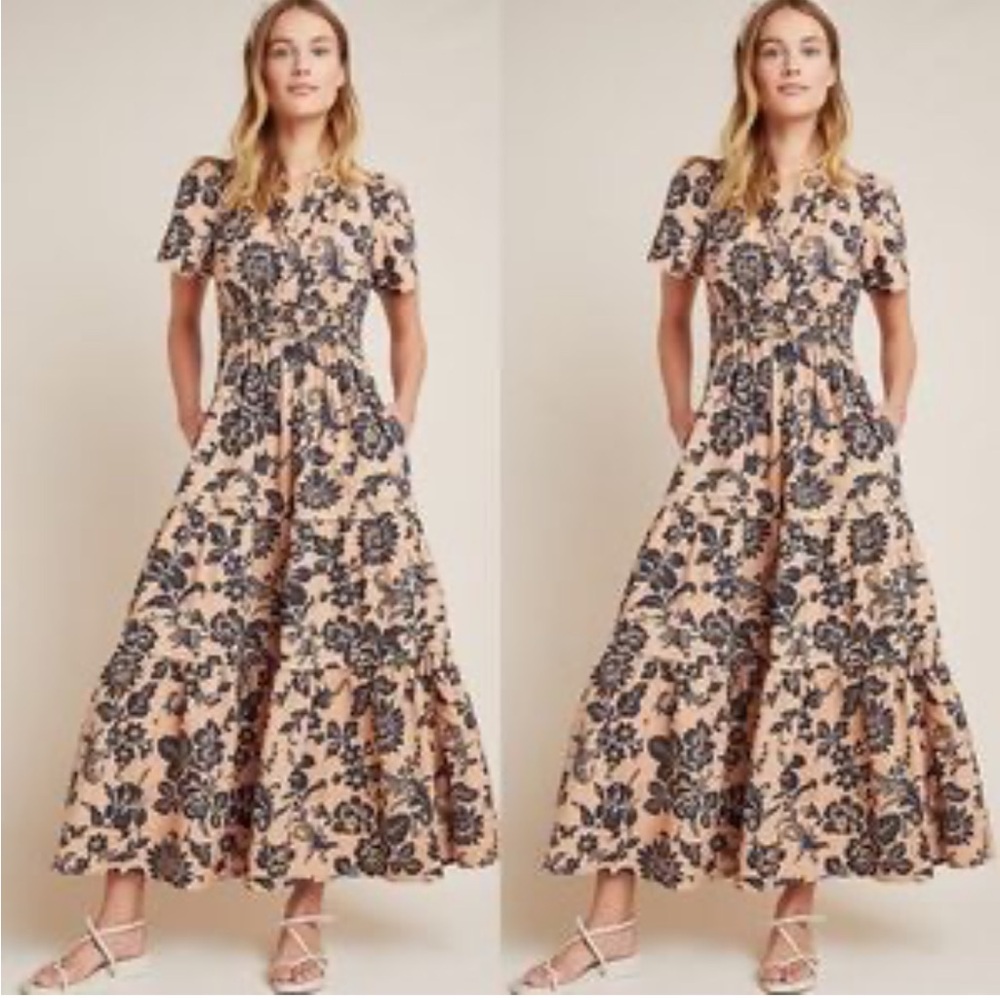Anthropologie Somerset Floral Maxi Dress in XS